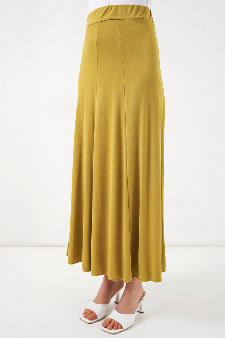 Bigdart Jupe longue en tricot femme 8073 - Vert