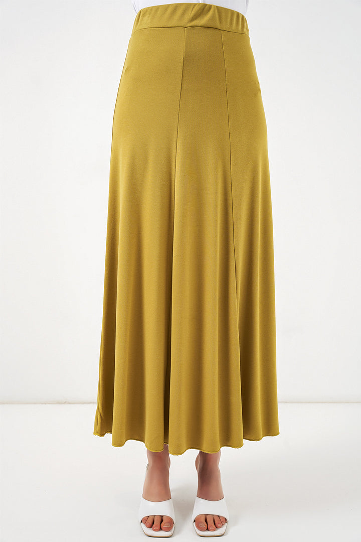 Bigdart Jupe longue en tricot femme 8073 - Vert