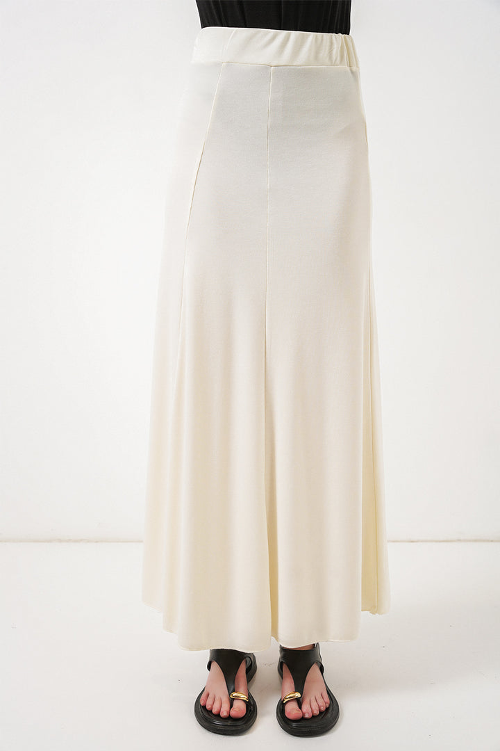 Bigdart Jupe longue en tricot pour femme 8073 - Écru