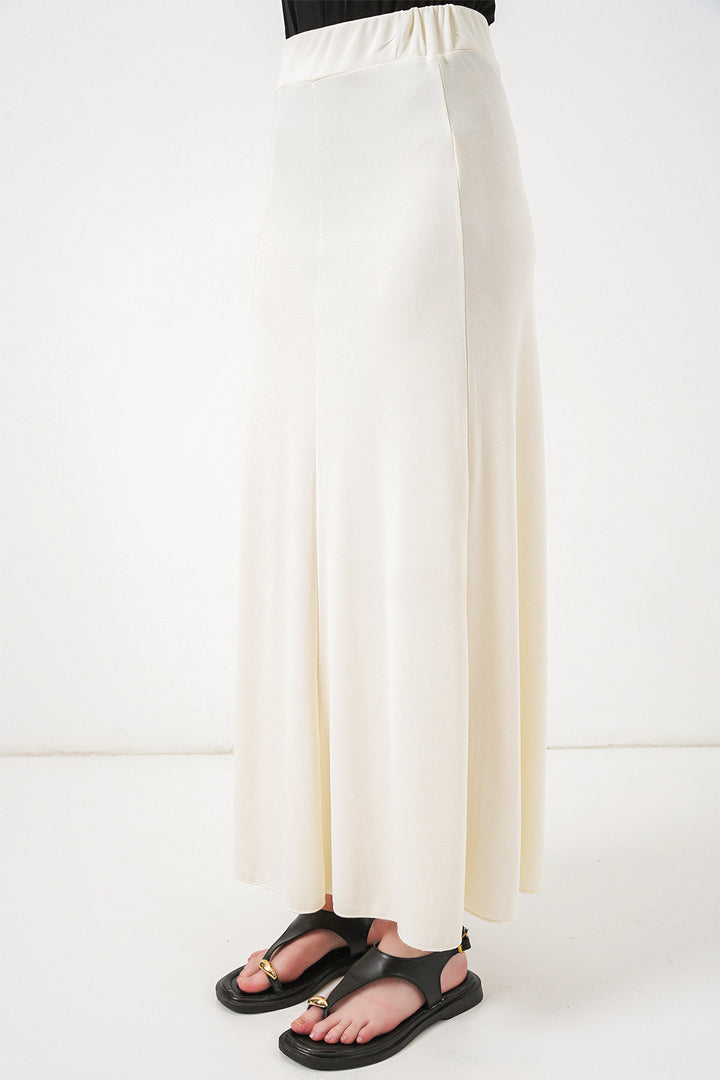 Bigdart Jupe longue en tricot pour femme 8073 - Écru