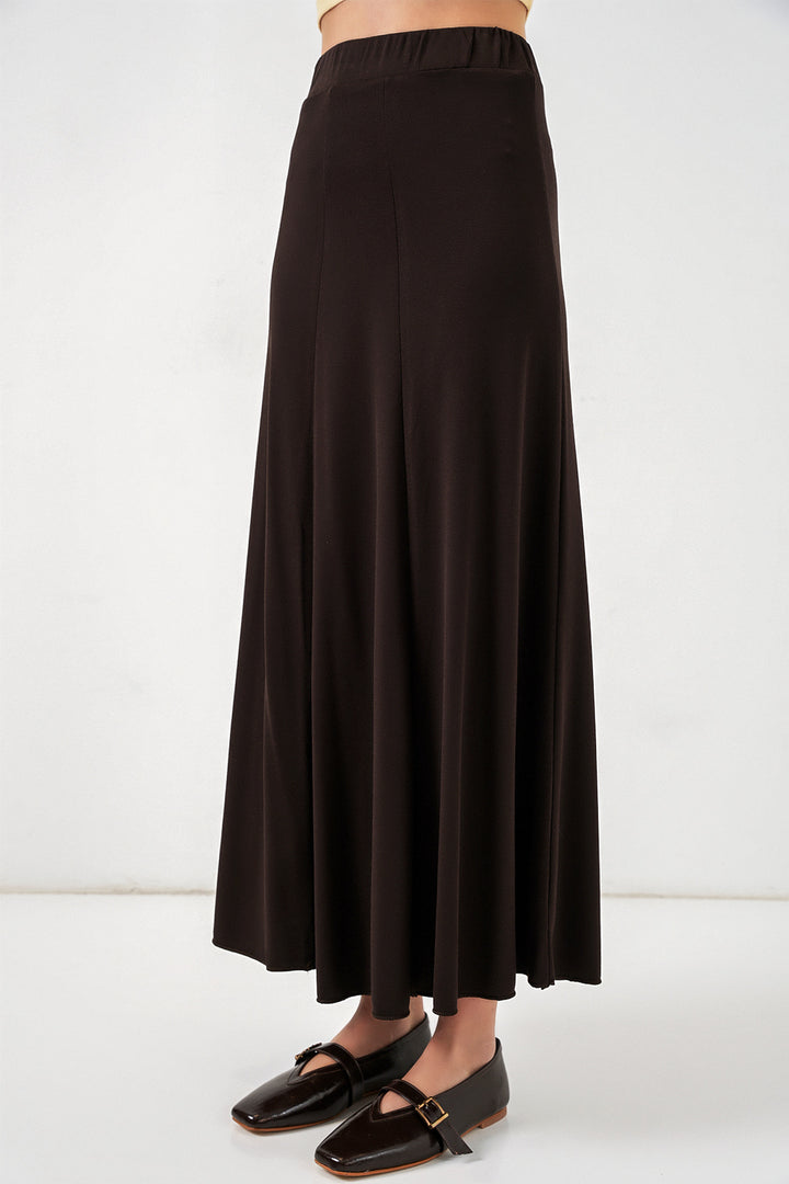 Bigdart Jupe longue en tricot femme 8073 - Marron