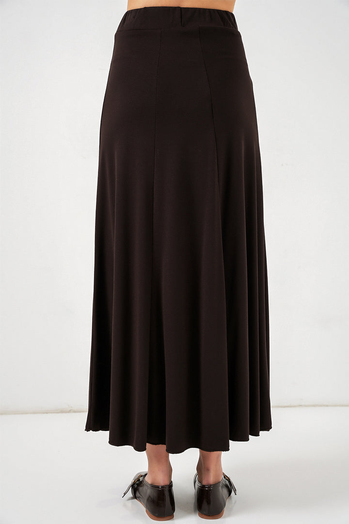 Bigdart Jupe longue en tricot femme 8073 - Marron