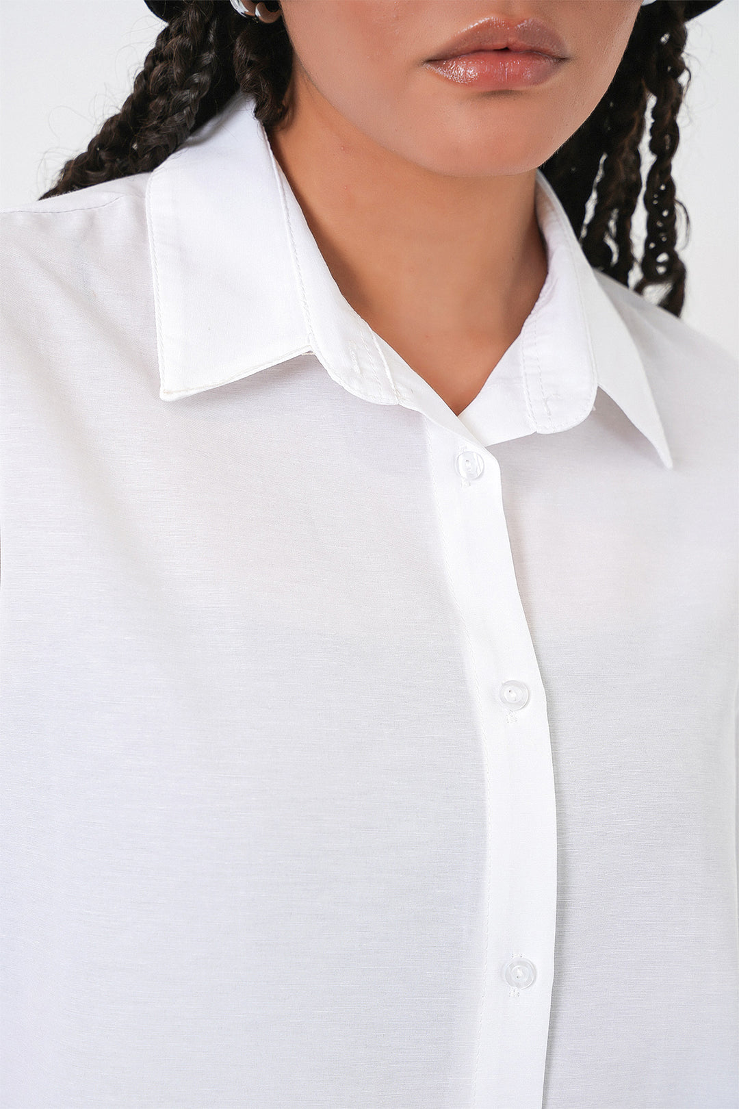 Bigdart Chemise basique oversize pour femme 20349 - Blanc
