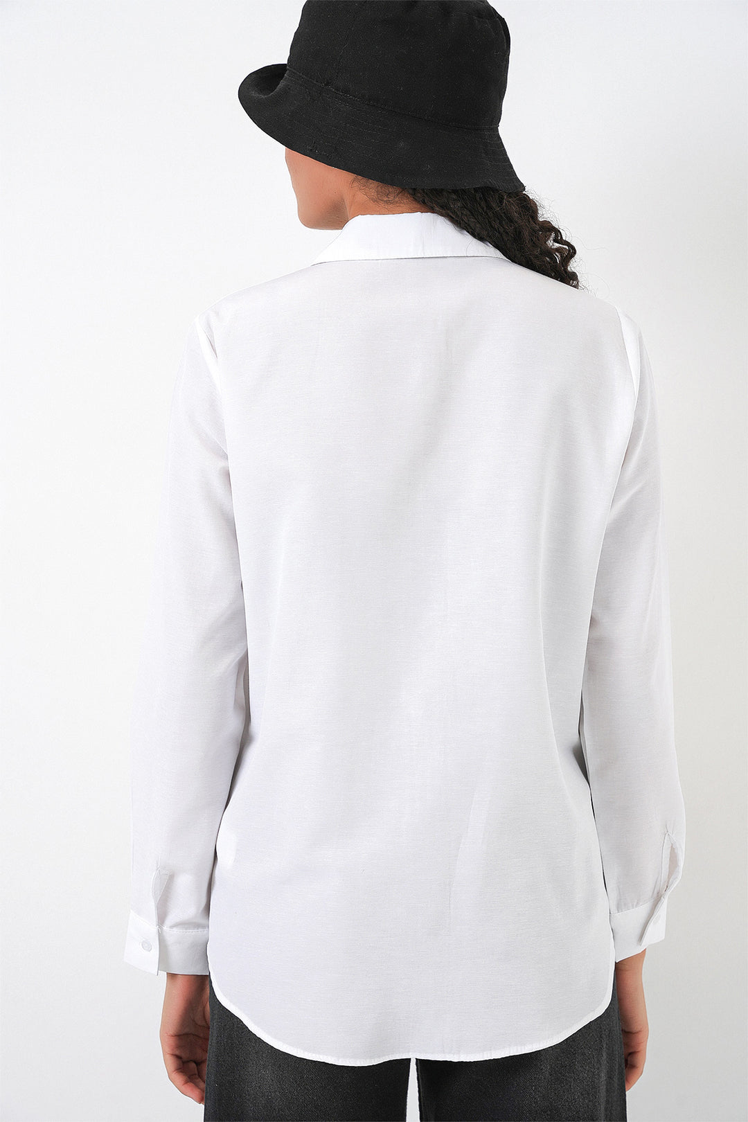 Bigdart Chemise basique oversize pour femme 20349 - Blanc