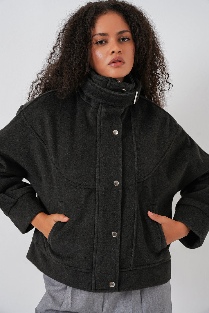 Bigdart Femme Veste Bomber Oversize 0729 - Anthracite