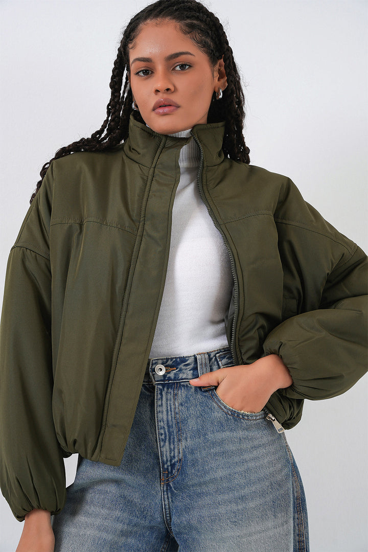 Bigdart Doudoune Bomber Oversize pour Femmes 5124 - Kaki