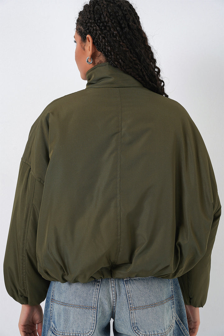 Bigdart Doudoune Bomber Oversize pour Femmes 5124 - Kaki
