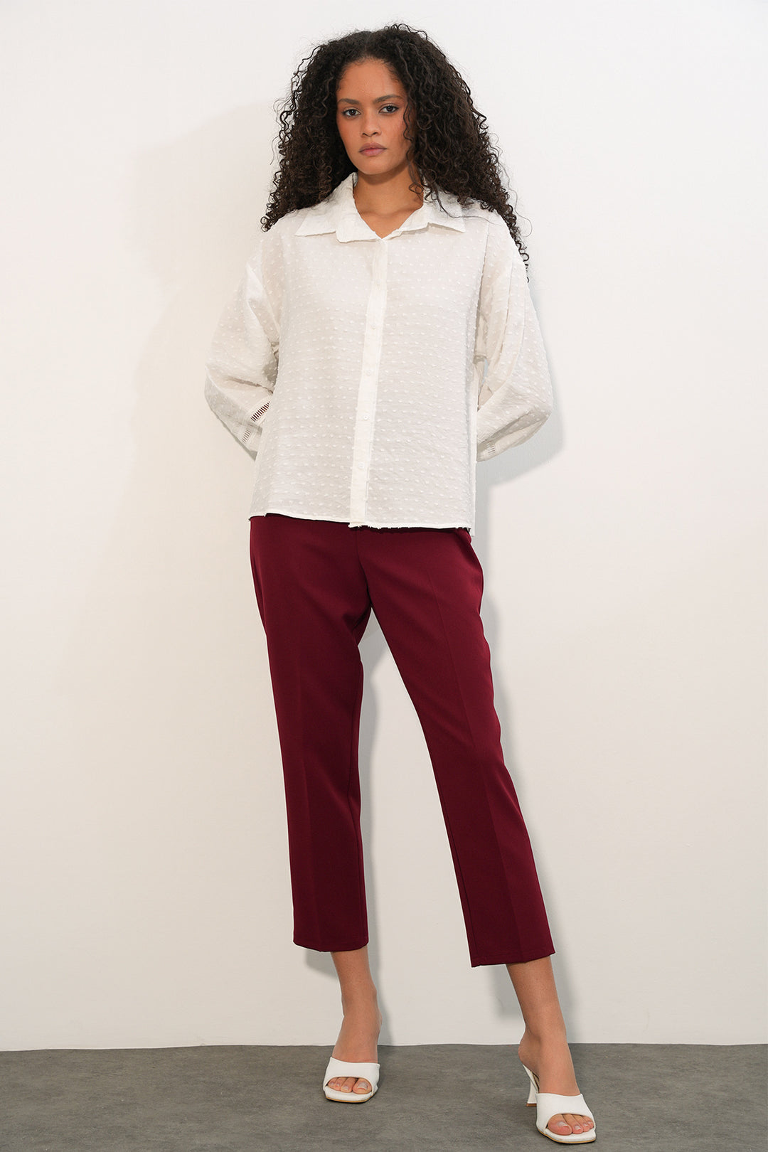 Bigdart Chemise oversize à motifs femme 20379 - Blanc