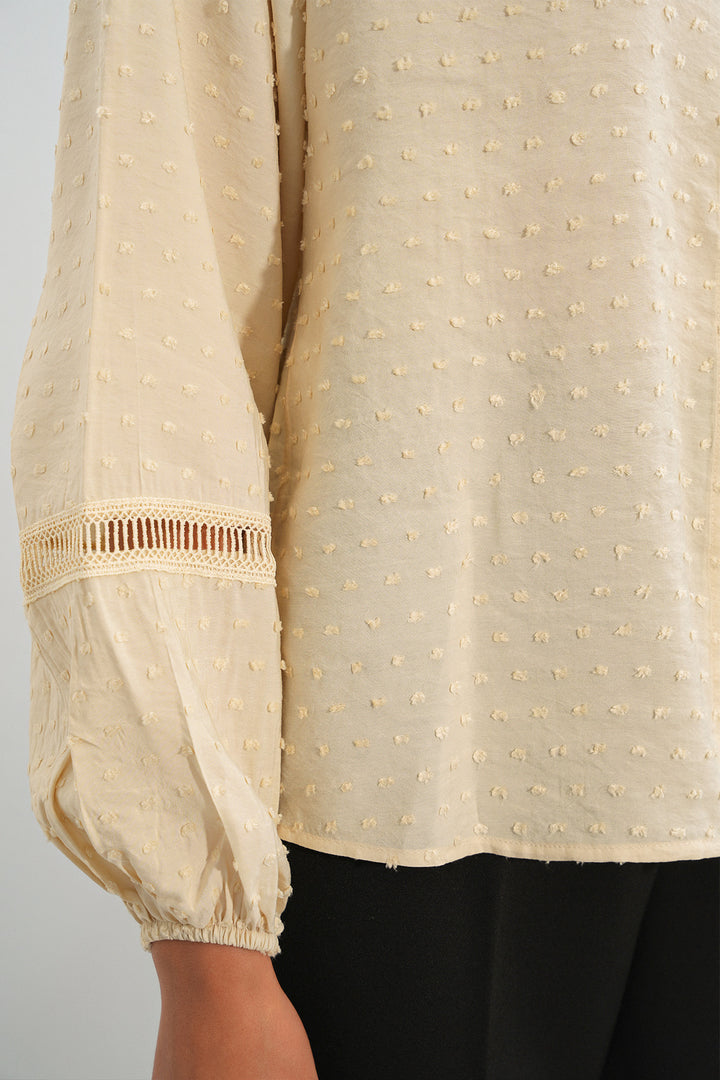 Bigdart Chemise oversize à motifs femme 20379 - Crème