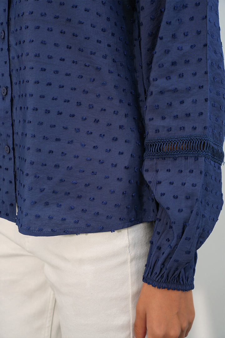 Bigdart Chemise oversize à motifs femme 20379 - Bleu marine