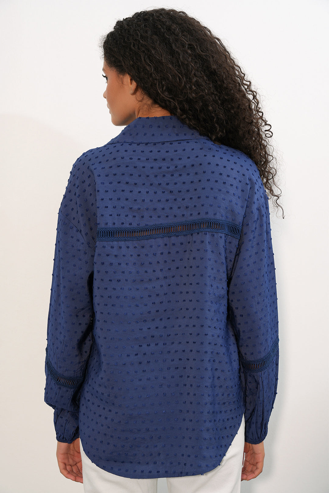 Bigdart Chemise oversize à motifs femme 20379 - Bleu marine