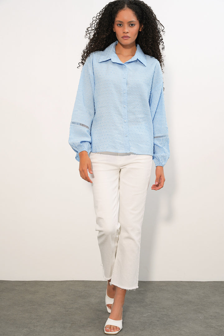 Bigdart Chemise oversize à motifs femme 20379 - Bleu