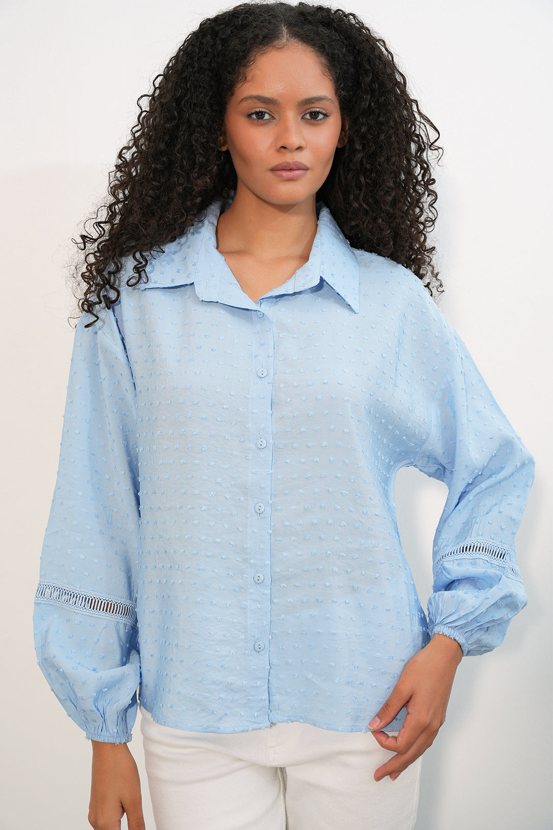 Bigdart Chemise oversize à motifs femme 20379 - Bleu