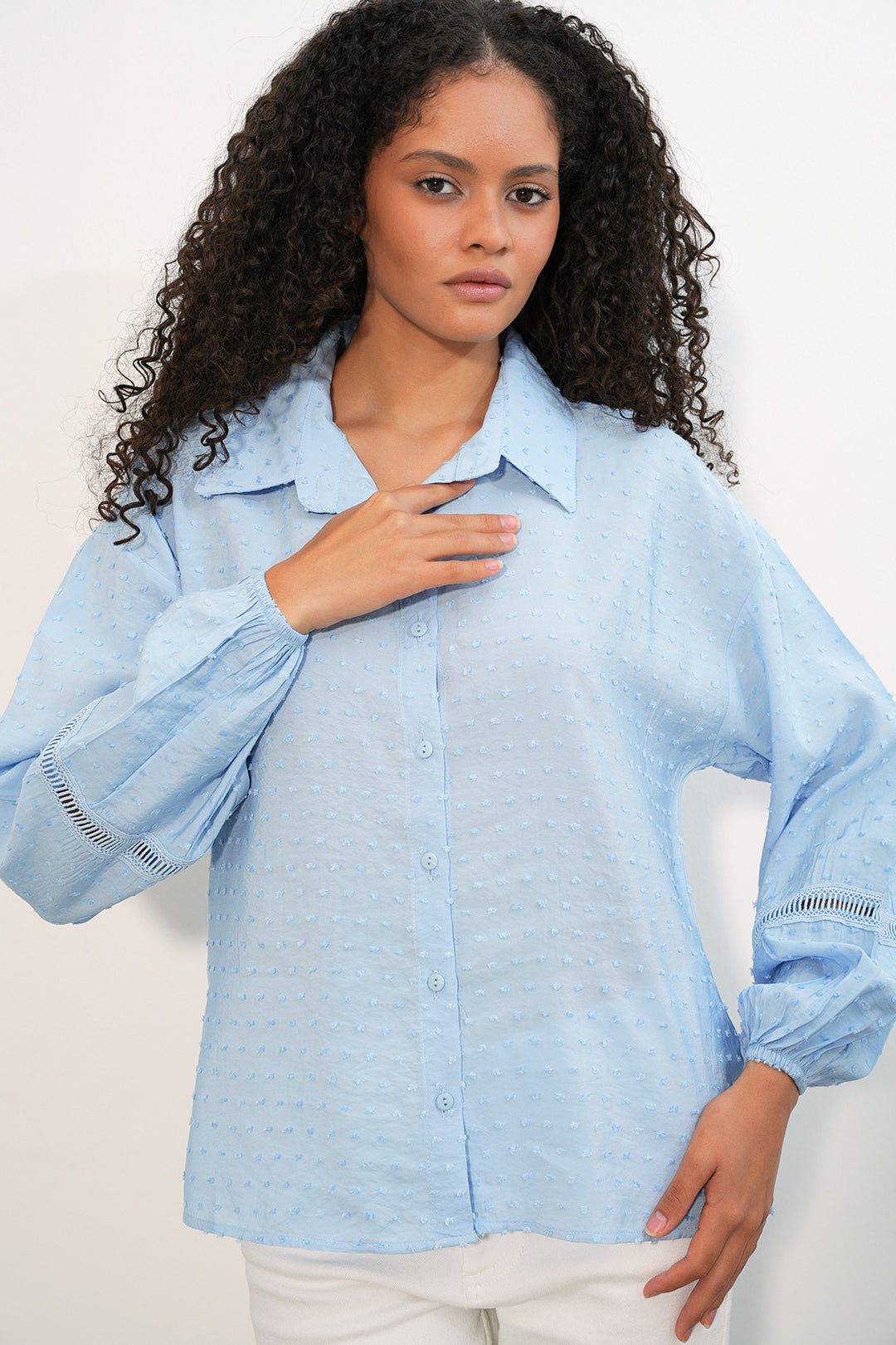Bigdart Chemise oversize à motifs femme 20379 - Bleu