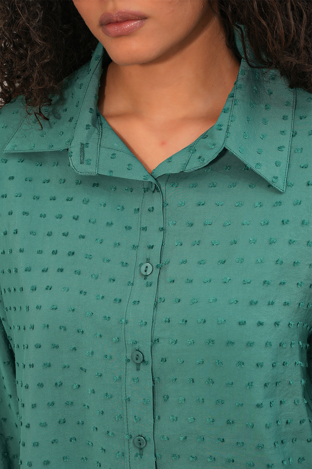 Bigdart Chemise oversize à motifs femme 20379 - Vert émeraude