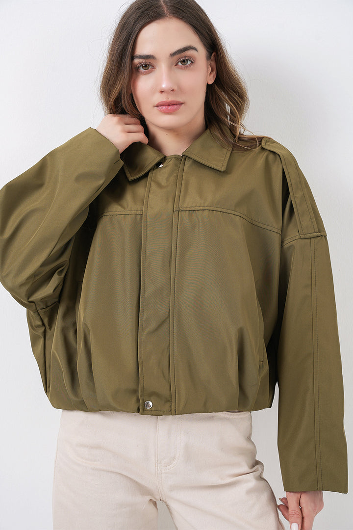 Bigdart Veste Courte Oversize Femme 0732 - Kaki