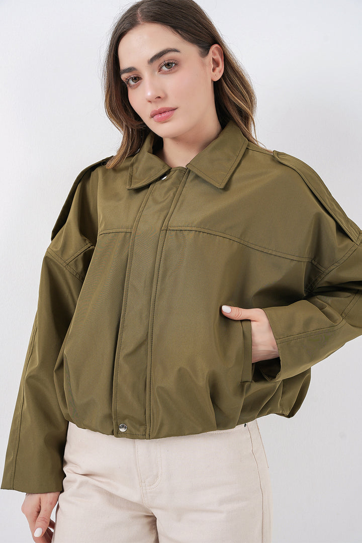 Bigdart Veste Courte Oversize Femme 0732 - Kaki