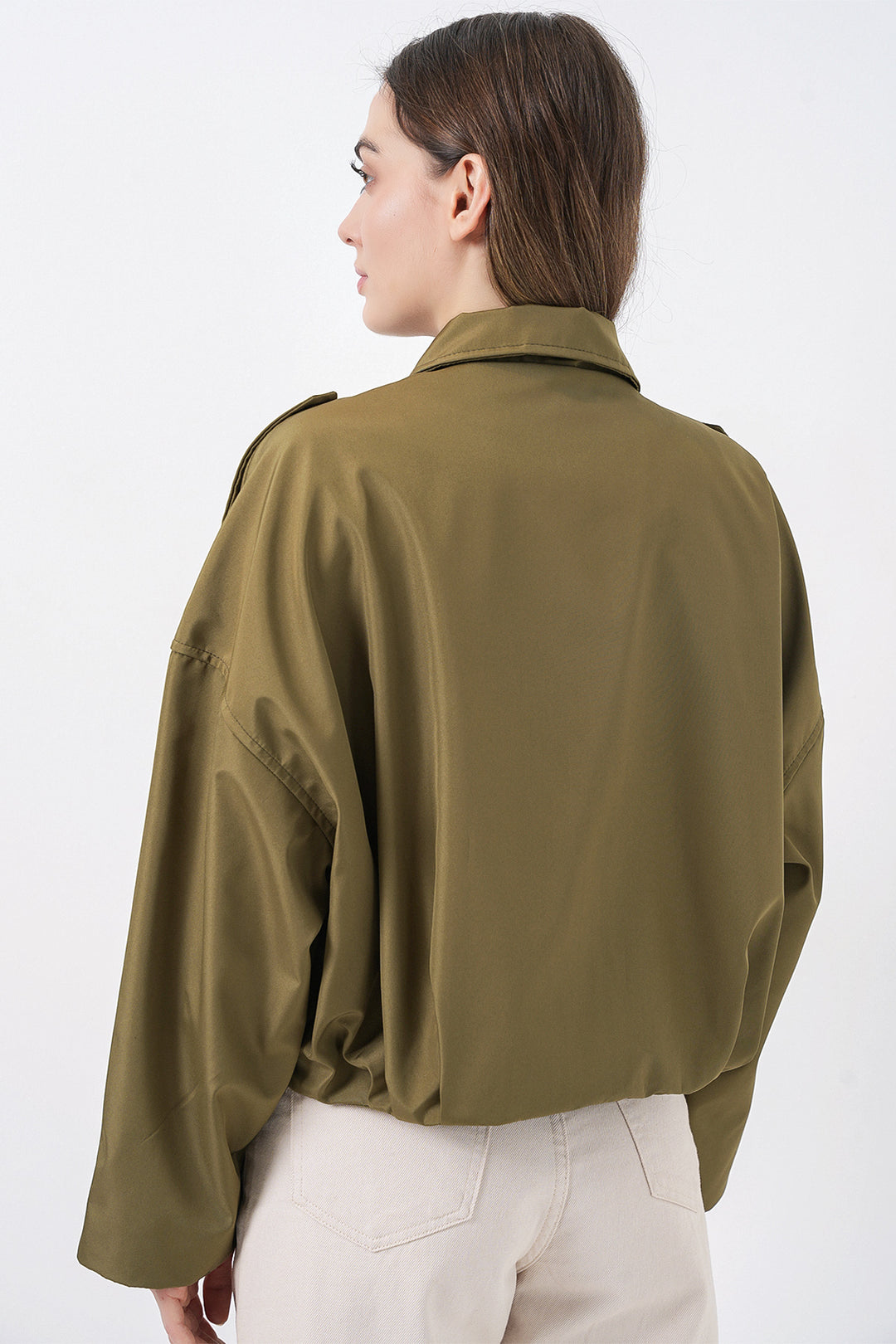 Bigdart Veste Courte Oversize Femme 0732 - Kaki