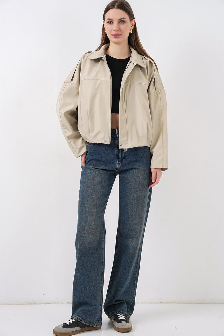 Bigdart Veste courte oversize pour femmes 0732 - Pierre