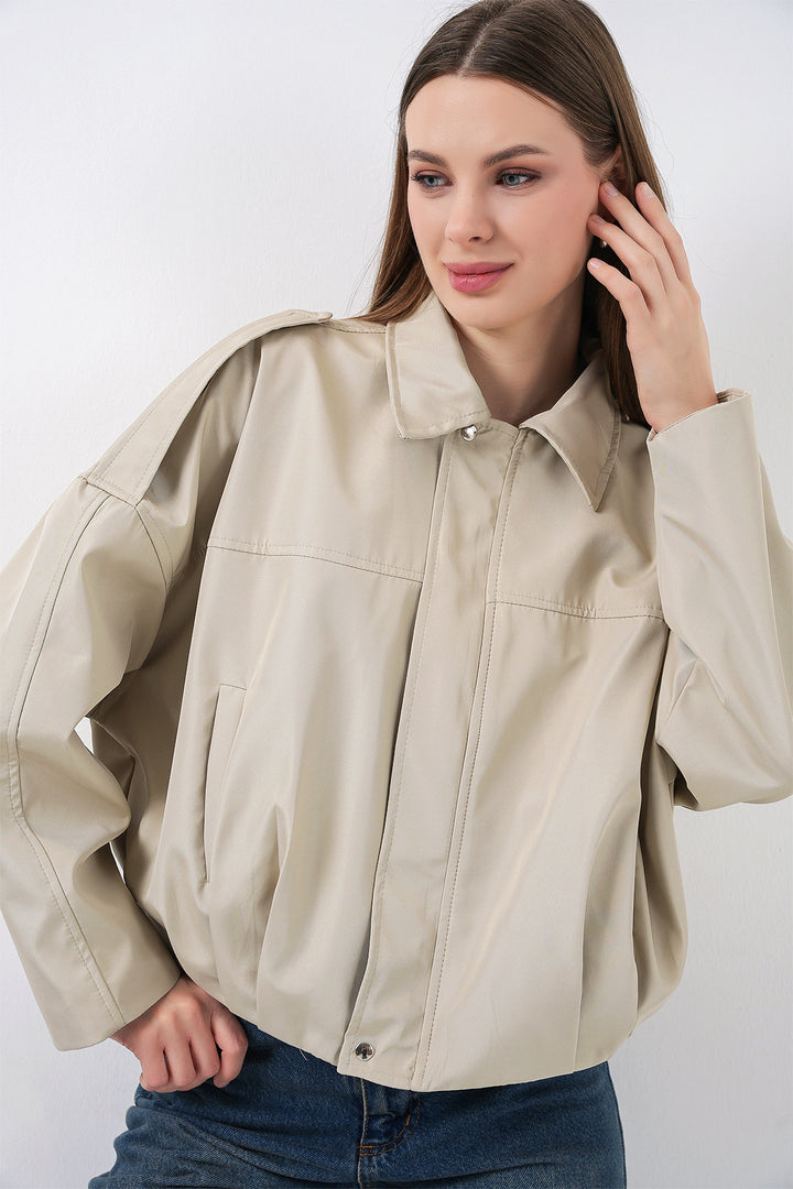 Bigdart Veste courte oversize pour femmes 0732 - Pierre