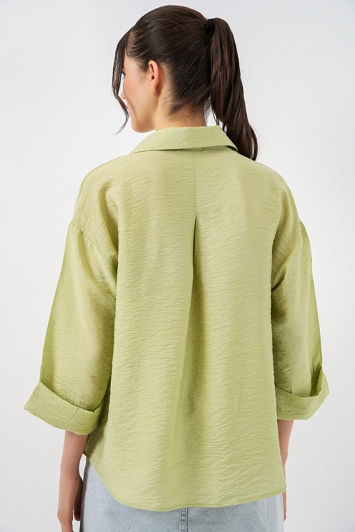 Bigdart Chemise à manches courtes oversize pour femmes 20315 - Çağla