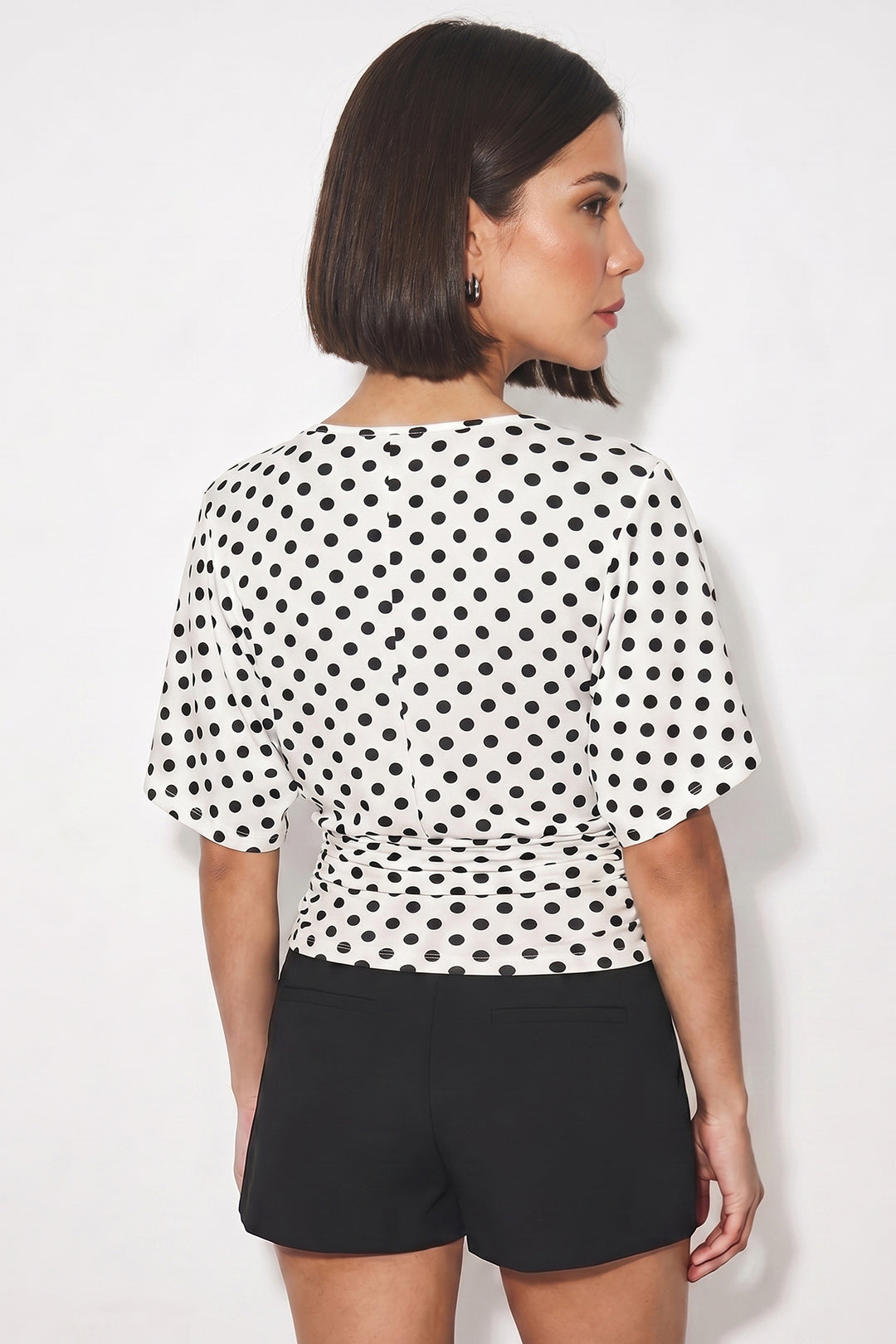 Bigdart Blouse à pois oversize pour femme 40020 - Blanc