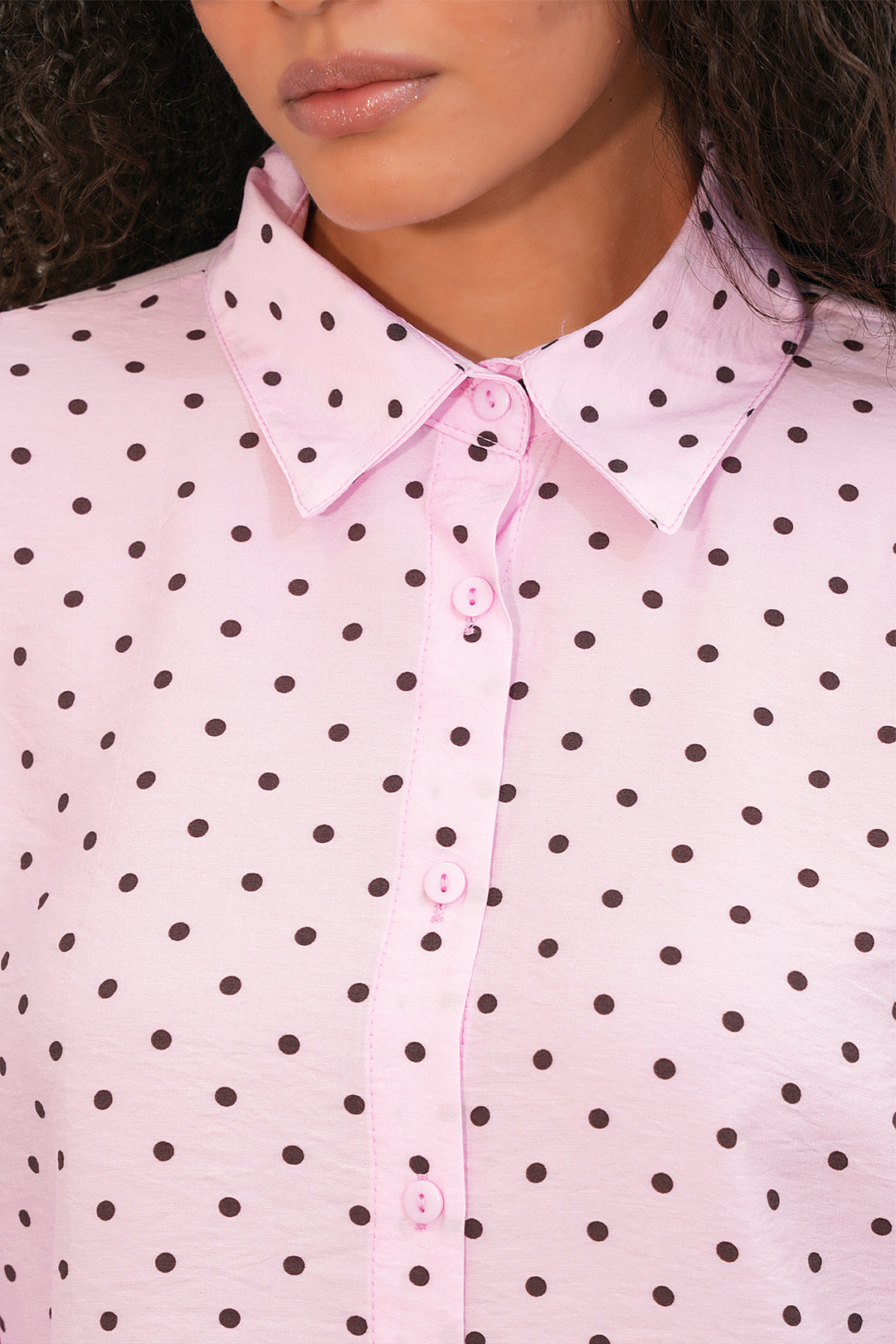 Bigdart Chemise oversize à pois pour femmes 20392 - Rose