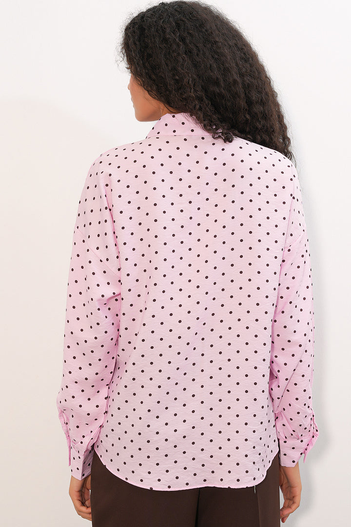 Bigdart Chemise oversize à pois pour femmes 20392 - Rose