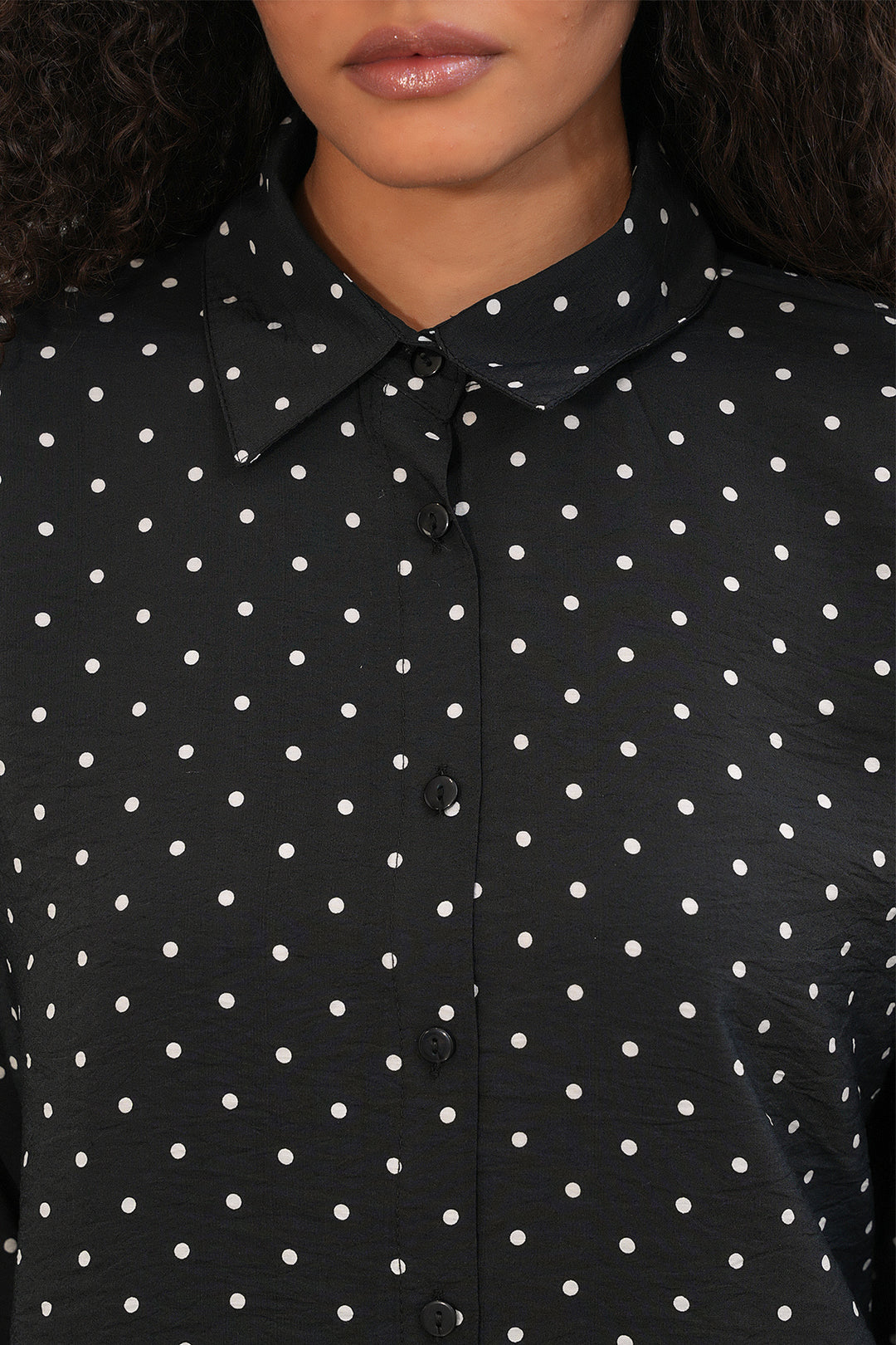 Bigdart Chemise oversize à pois pour femmes 20392 - Noir