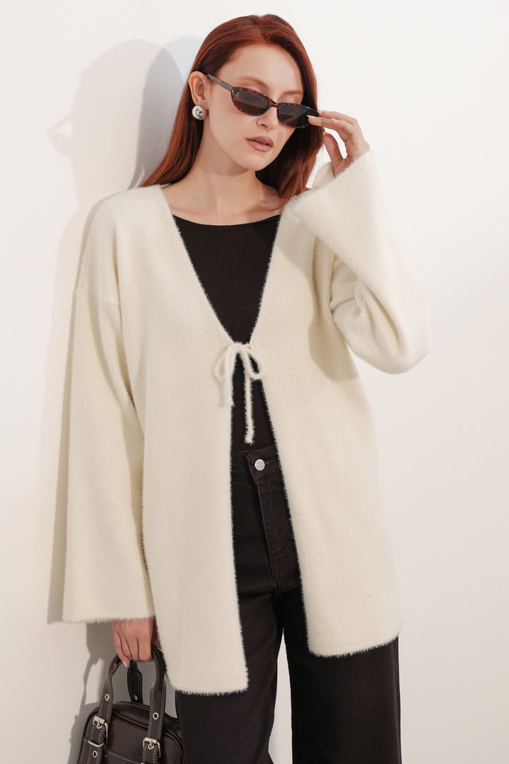 Bigdart Gilet en tricot oversize pour femme 15972 - Crème