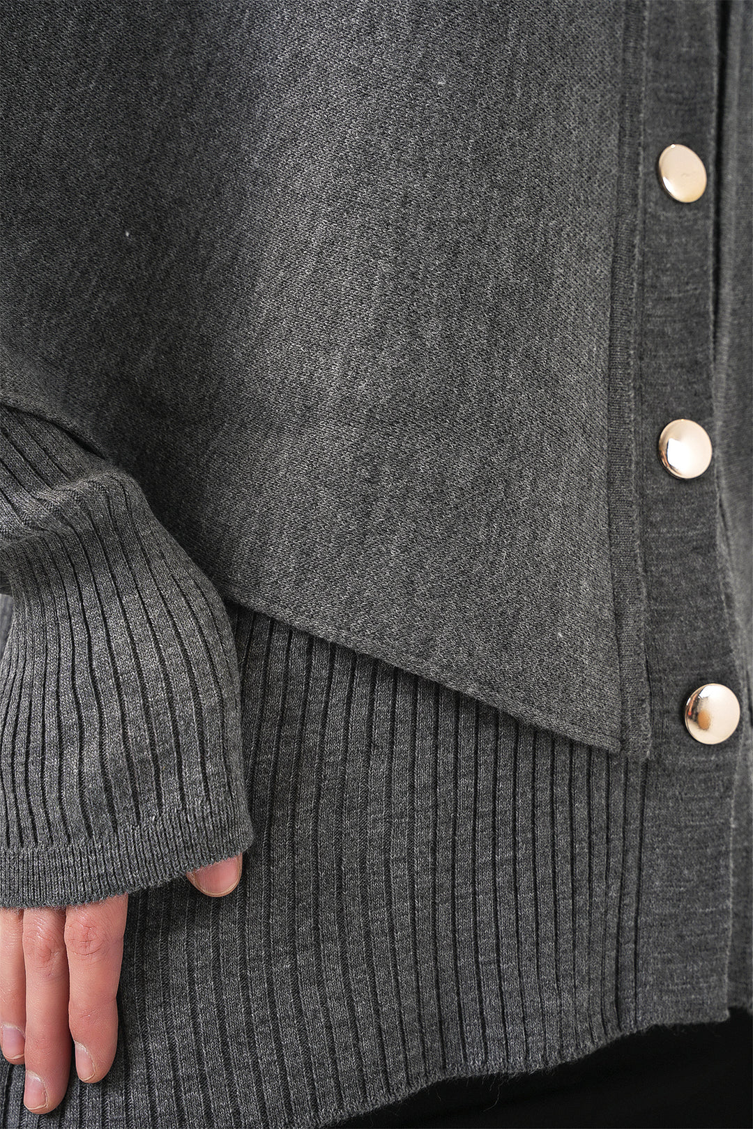 Bigdart Veste en tricot à capuche pour femme 15967 - Anthracite