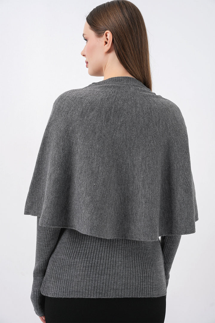 Bigdart Veste en tricot à capuche pour femme 15967 - Anthracite
