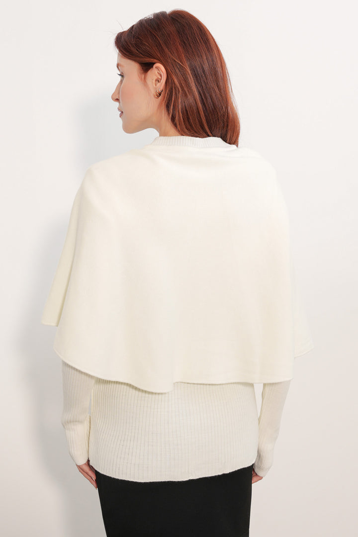 Bigdart Gilet en tricot avec capuche pour femme 15967 - Blanc
