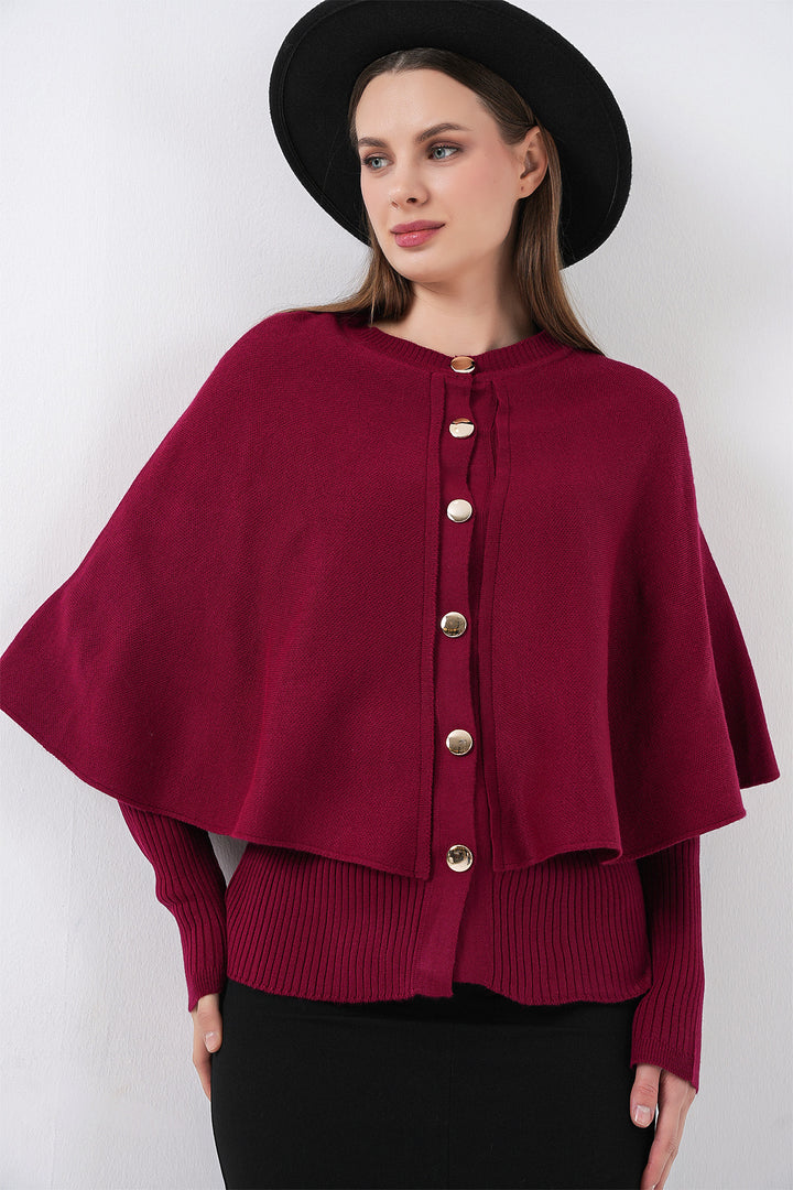 Bigdart Gilet Tricot à Capuche Femme 15967 - Bordeaux