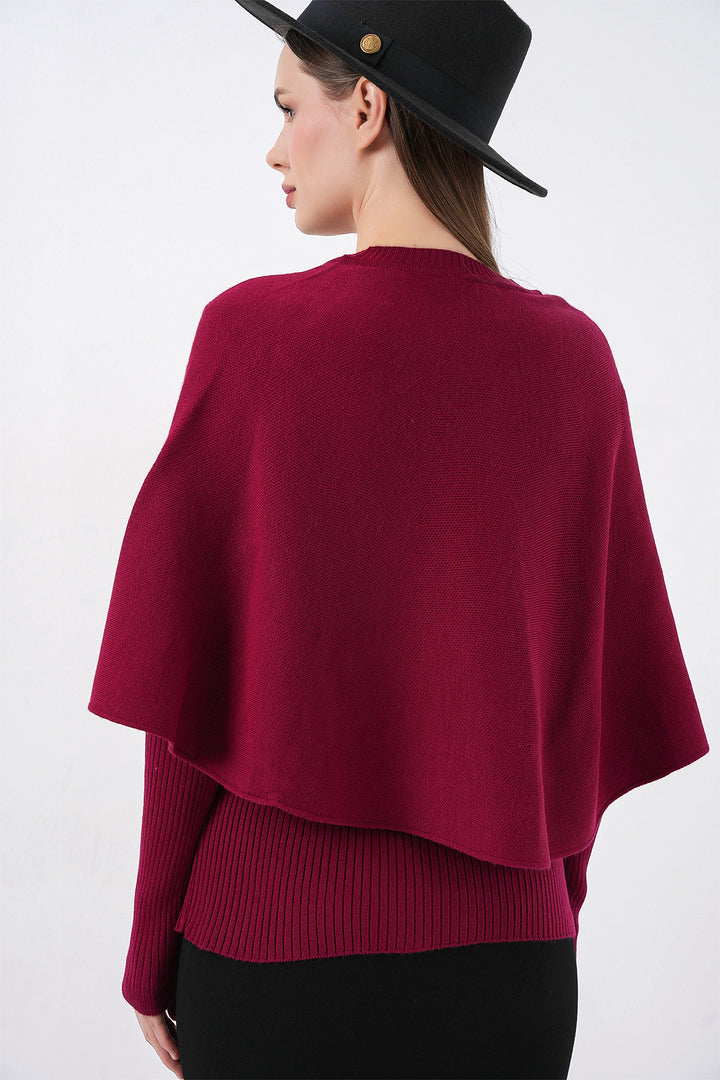 Bigdart Gilet Tricot à Capuche Femme 15967 - Bordeaux