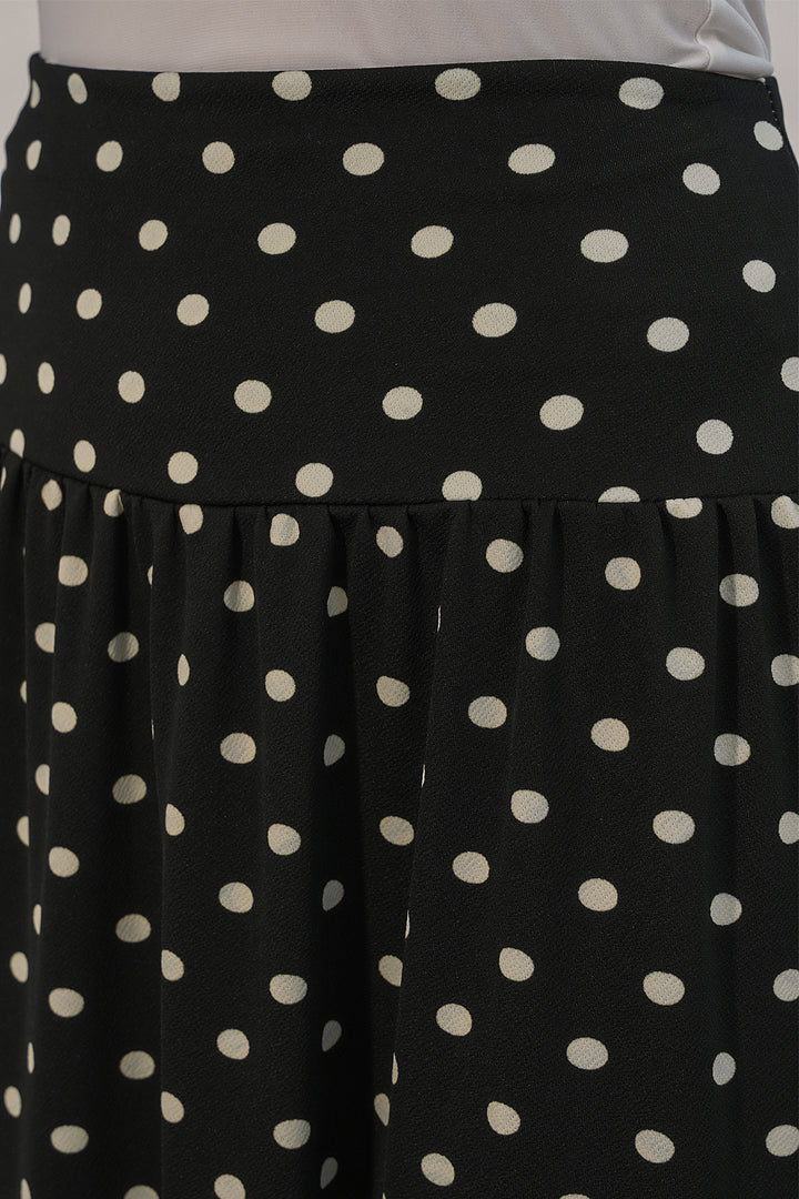 Bigdart Jupe longue à pois pour femme 8084 - Noir
