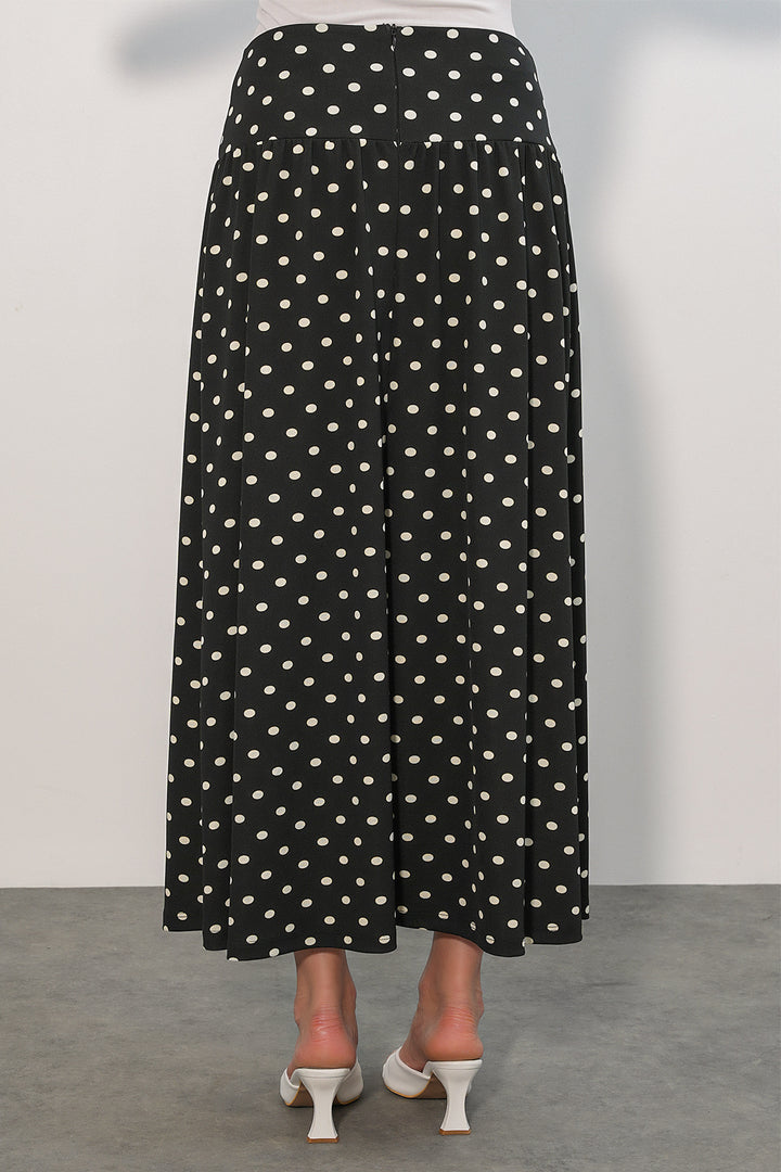 Bigdart Jupe longue à pois pour femme 8084 - Noir
