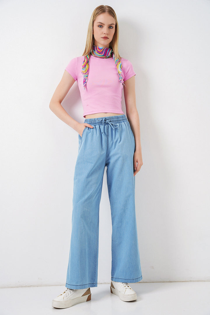 Bigdart Pantalon en jean décontracté pour femme 6707 - açik Bleu