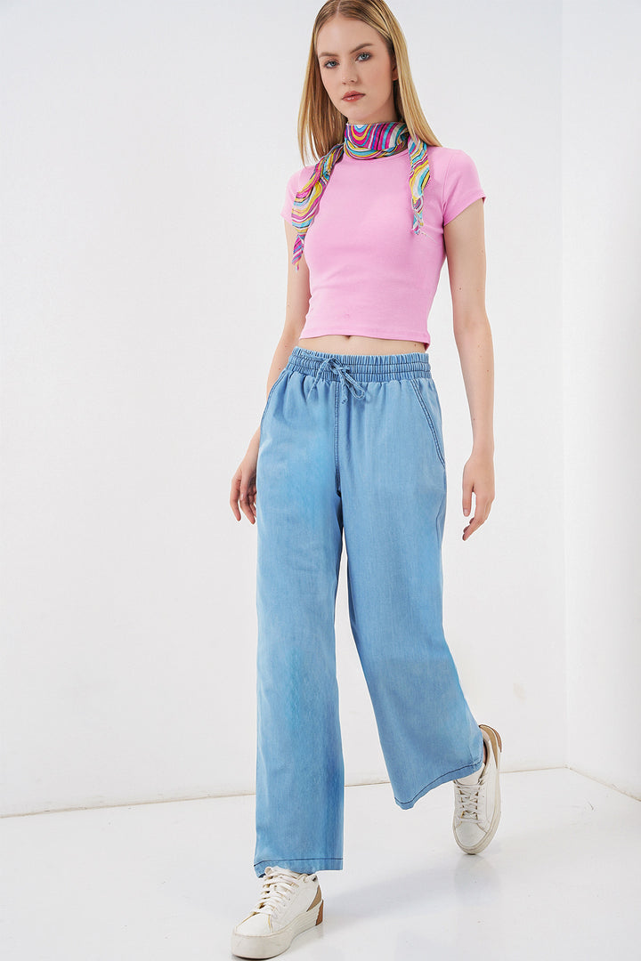 Bigdart Pantalon en jean décontracté pour femme 6707 - açik Bleu