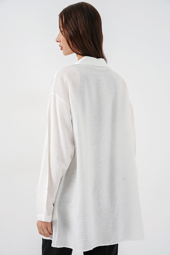 Bigdart Kimono ample à lacets femme 5981 - Blanc