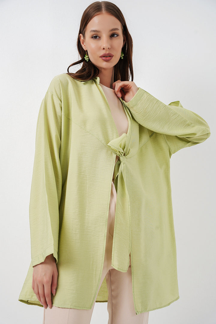 Bigdart Kimono ample à lacets femme 5981 - Vert clair