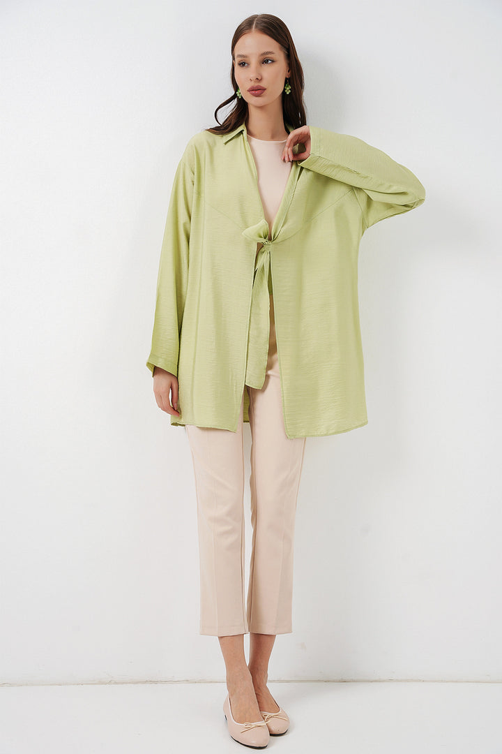 Bigdart Kimono ample à lacets femme 5981 - Vert clair