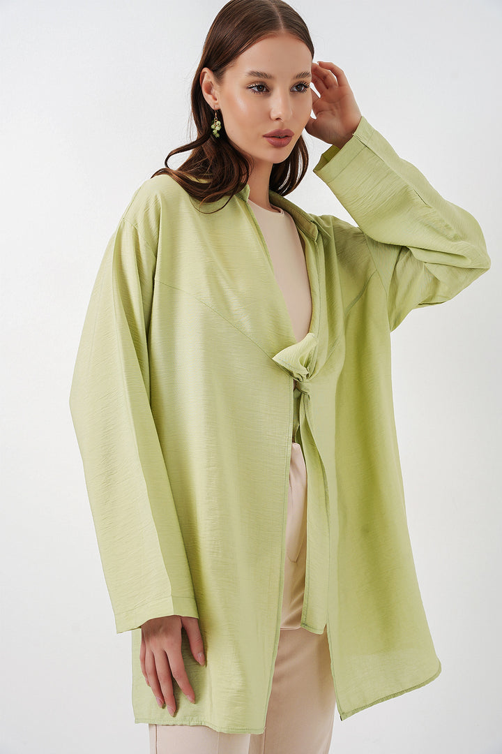 Bigdart Kimono ample à lacets femme 5981 - Vert clair