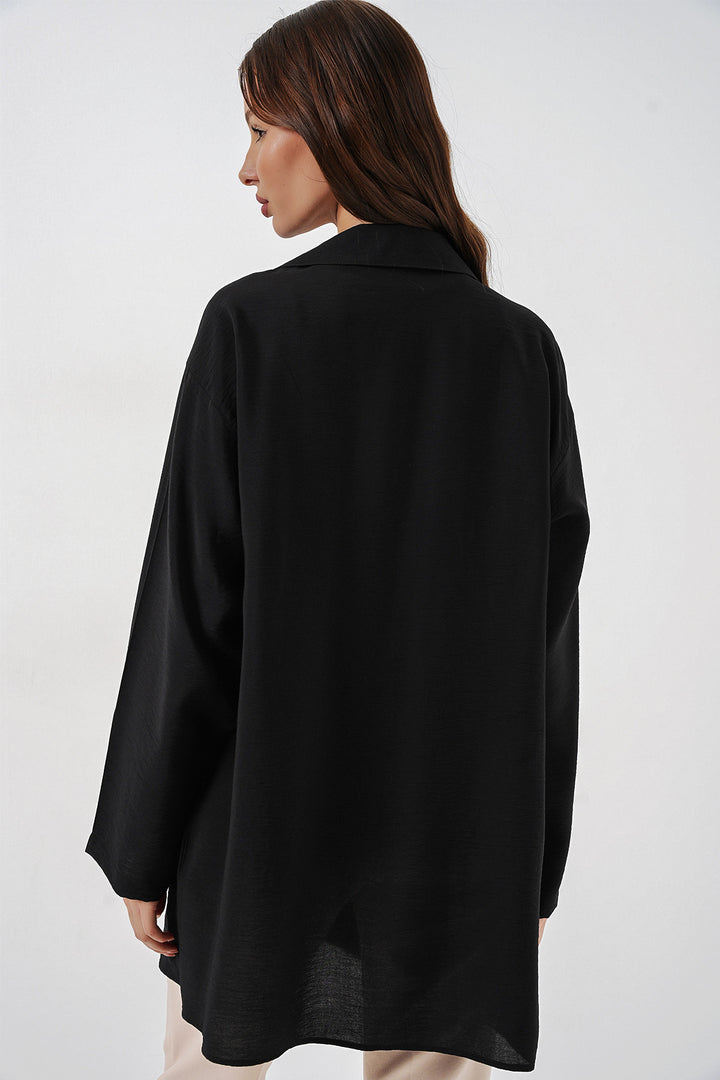 Bigdart Kimono ample à lacets femme 5981 - Noir