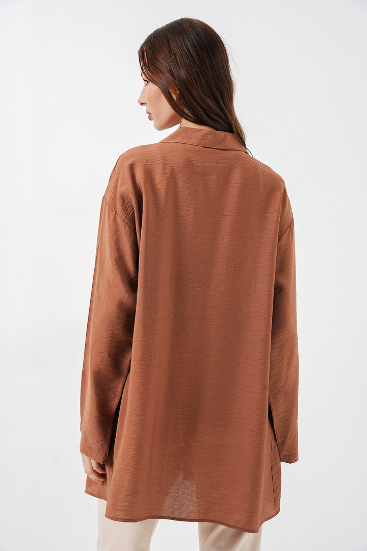 Bigdart Kimono ample à lacets femme 5981 - Tabac