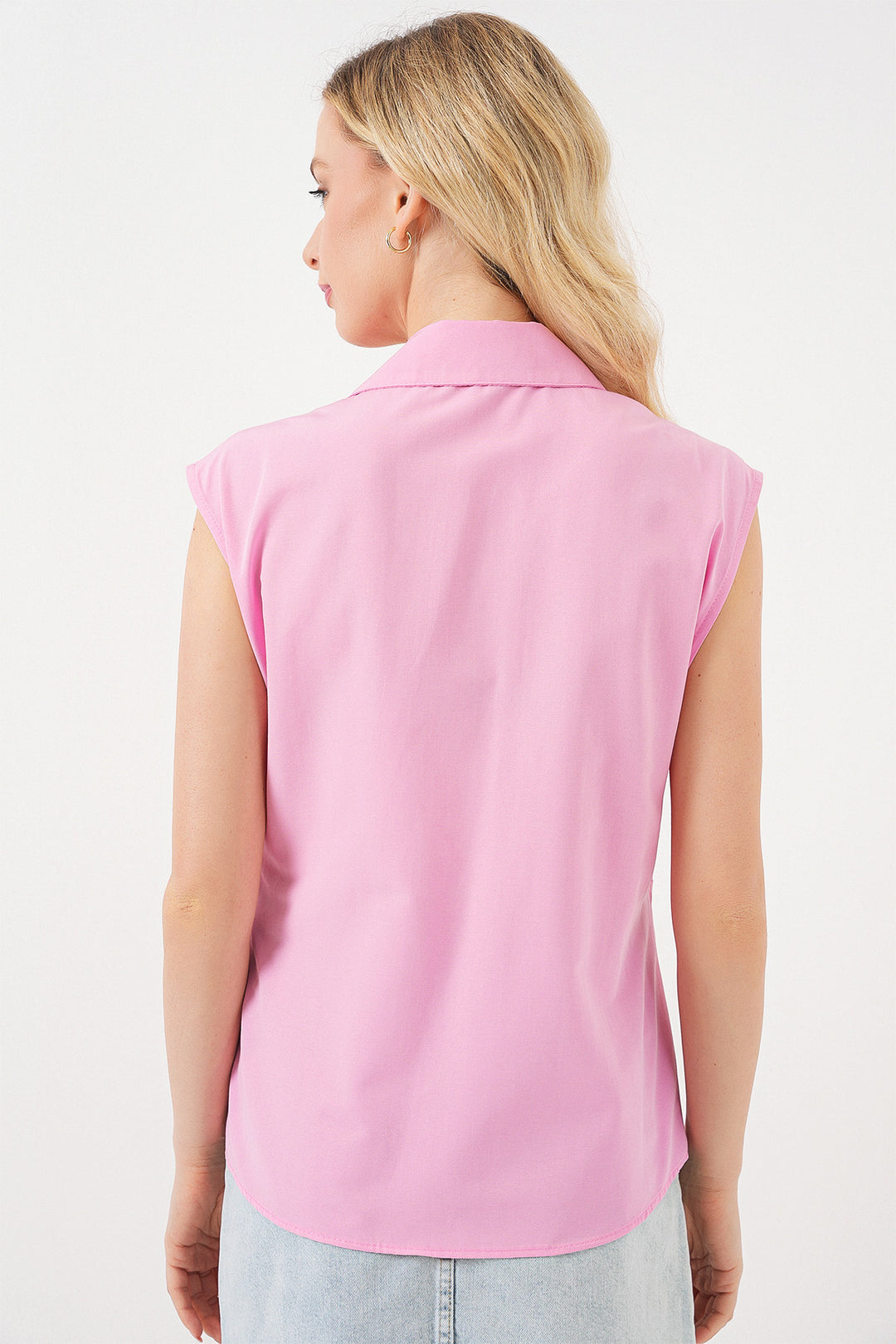 Bigdart Chemisier enveloppant sans manches pour femmes 20343 - Rose