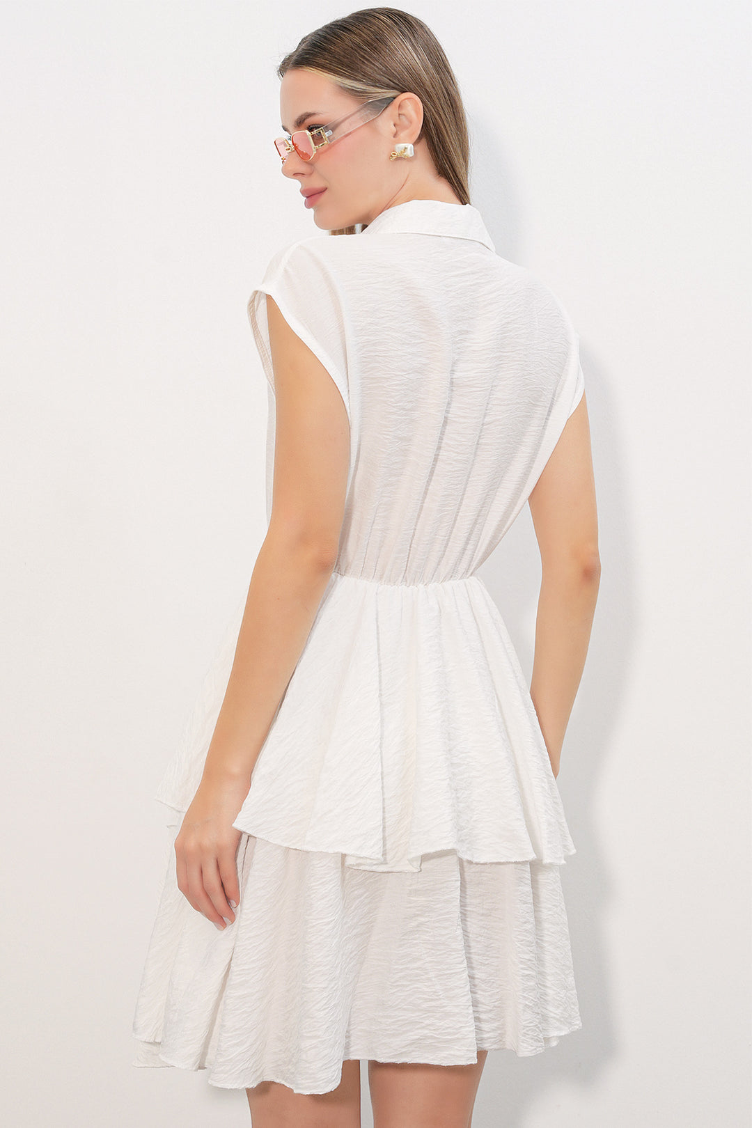 Bigdart Robe sans manches pour femme 2622 - Blanc