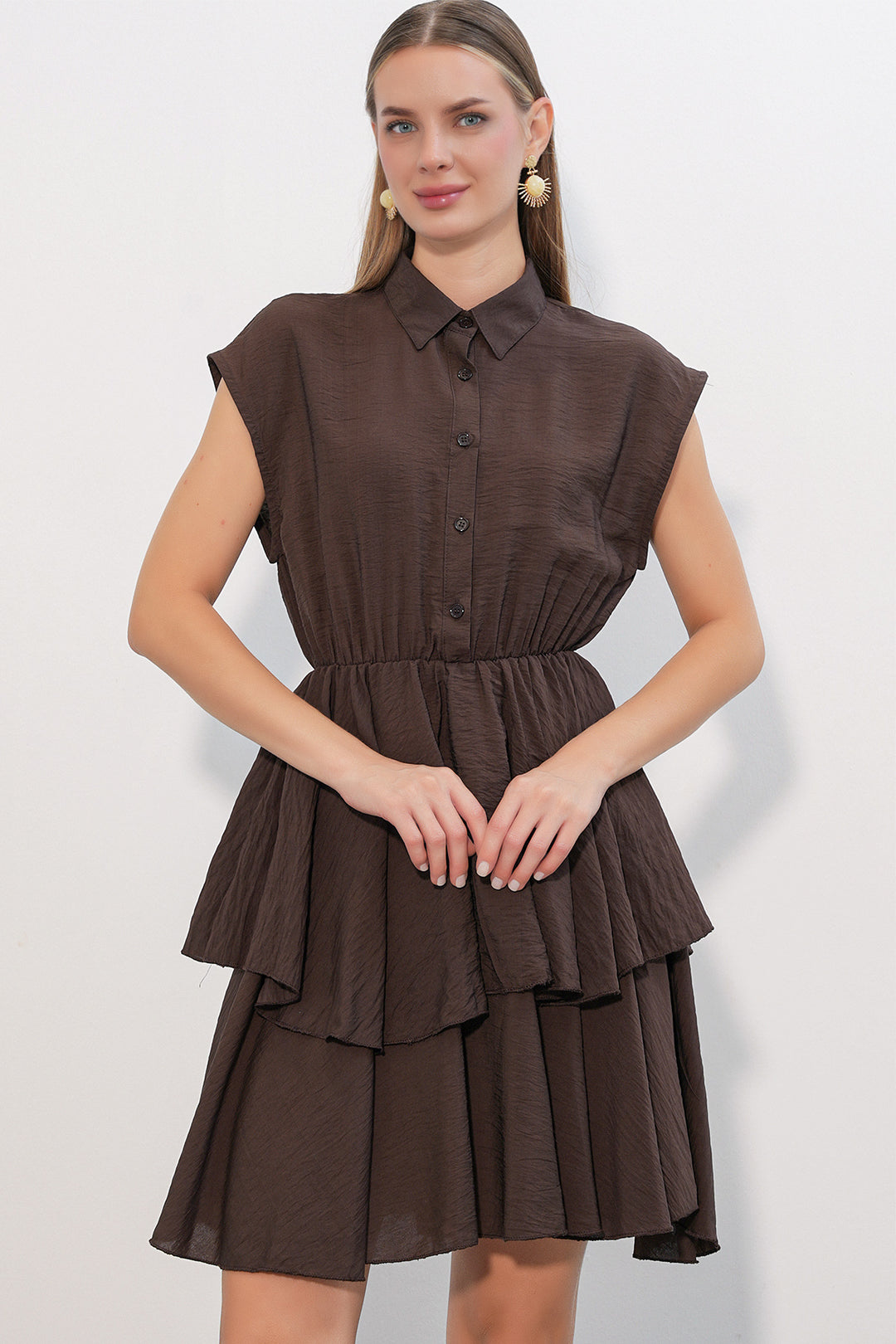Bigdart Robe sans manches pour femme 2622 - Marron