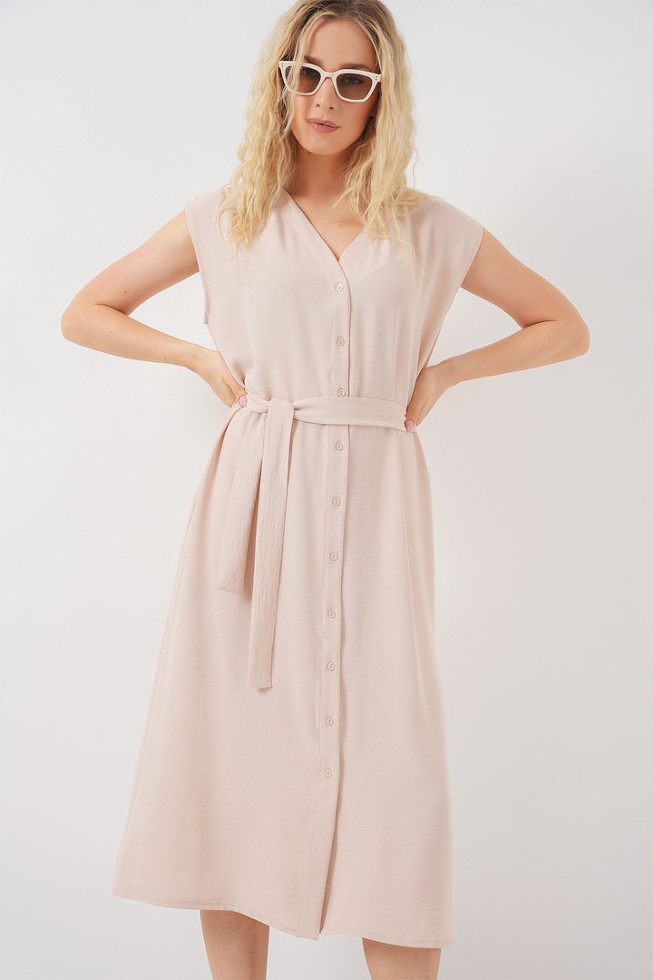 Bigdart Robe Ayrobin Femme Sans Manches 2568 - Crème
