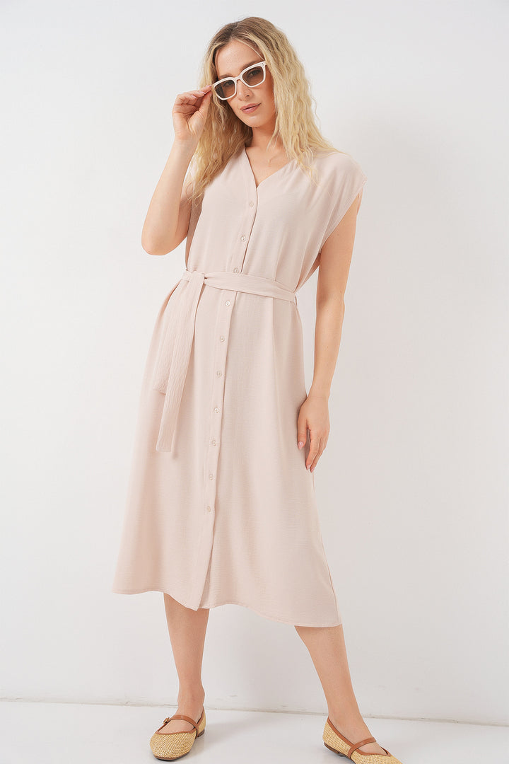 Bigdart Robe Ayrobin Femme Sans Manches 2568 - Crème